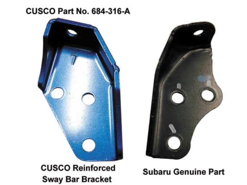 Subaru Legacy Sway Bar Brackets - Rear - Cusco - Harder - `03-`09 Subaru Legacy Sway Bar Brackets - Rear - Cusco - Harder - `03-`09